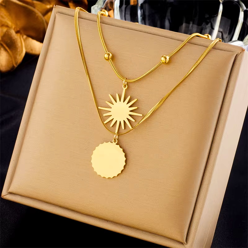 Sunbeam Layered Chain Necklace