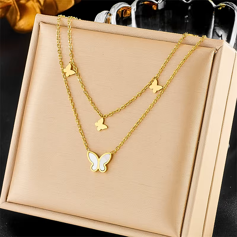 Graceful Flight Layered Necklace