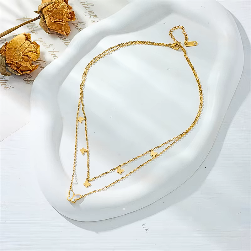 Graceful Flight Layered Necklace