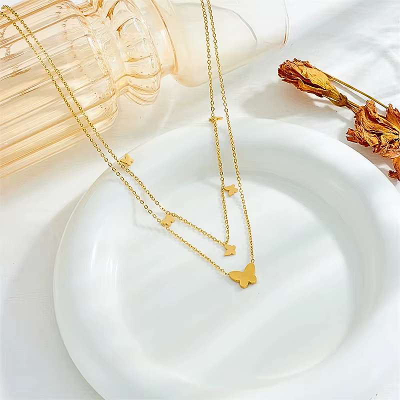 Graceful Flight Layered Necklace