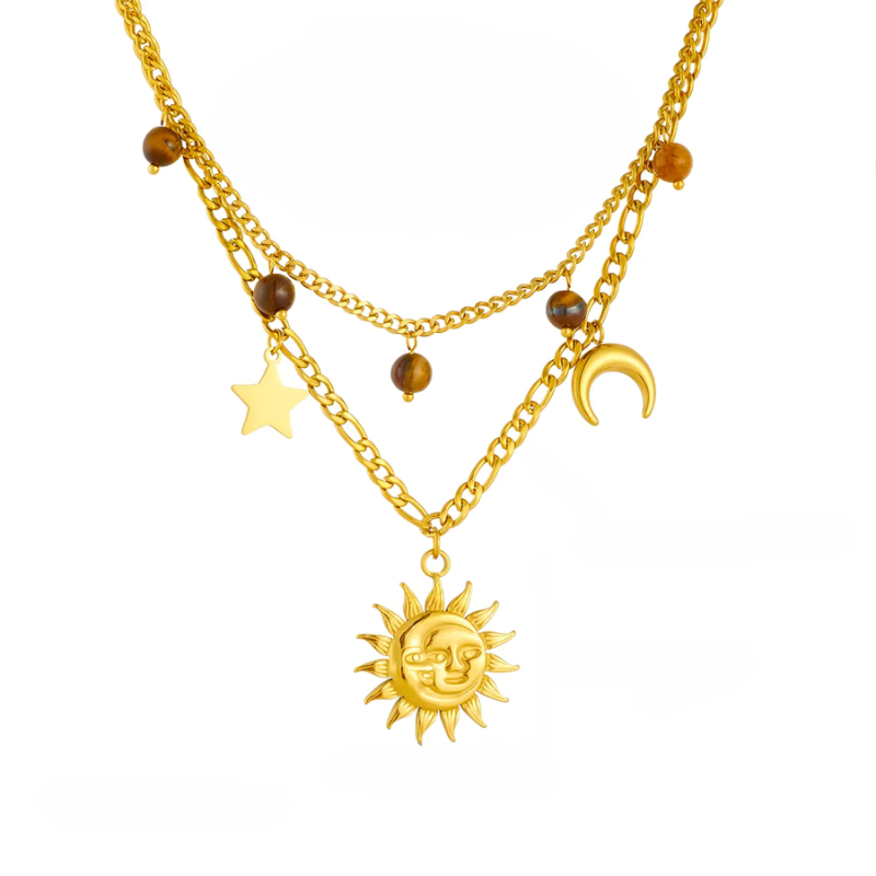 Celestial Harmony Layered Chain Necklace