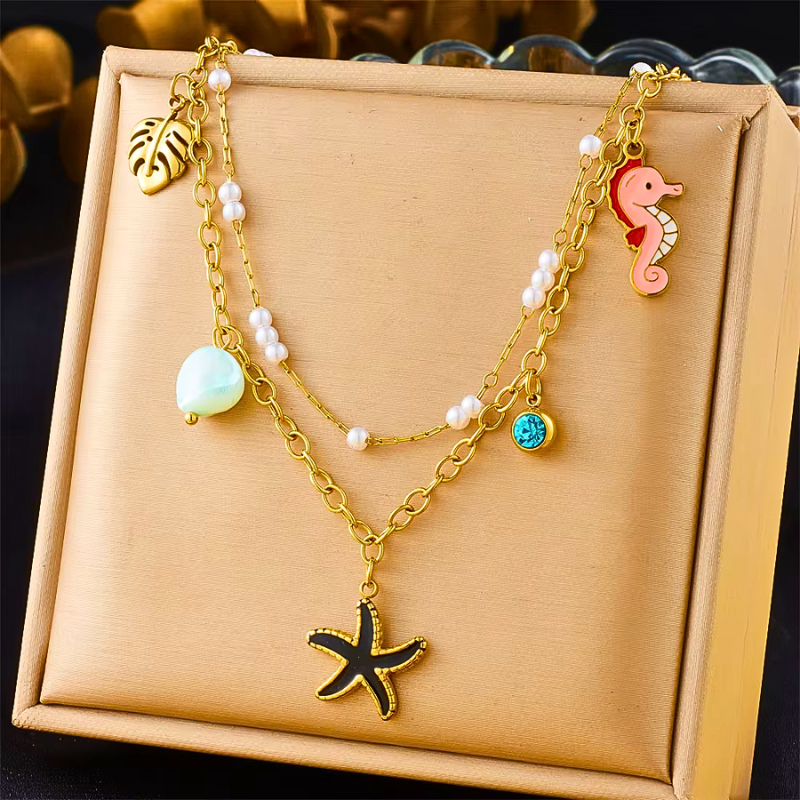 Starfish Pearl Delight Necklace