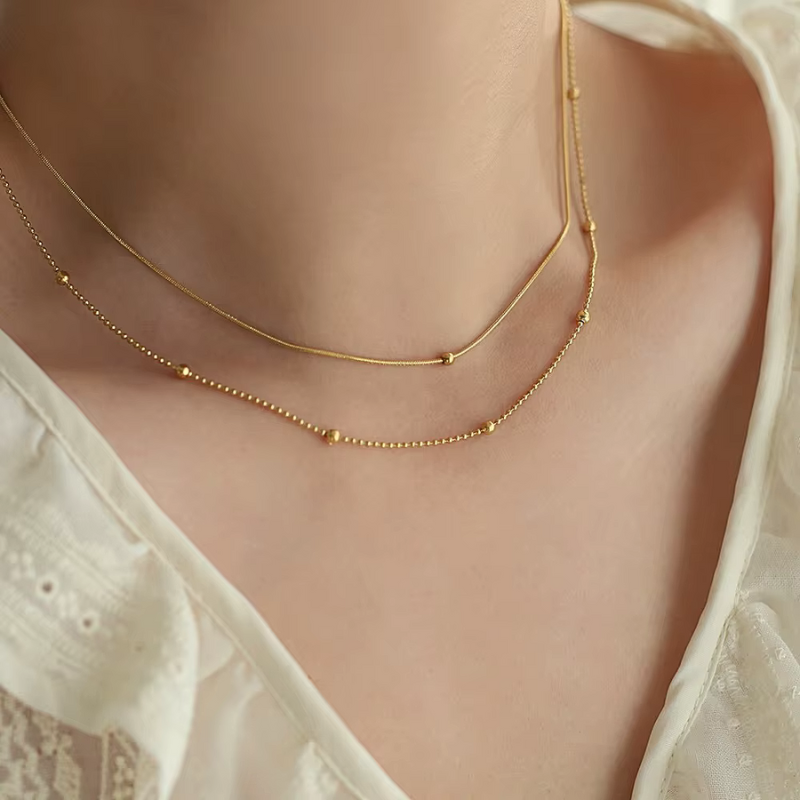 Sunlit Thread Layered Necklace