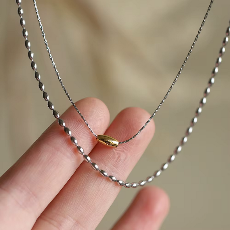 Silver Pulse Layered Necklace