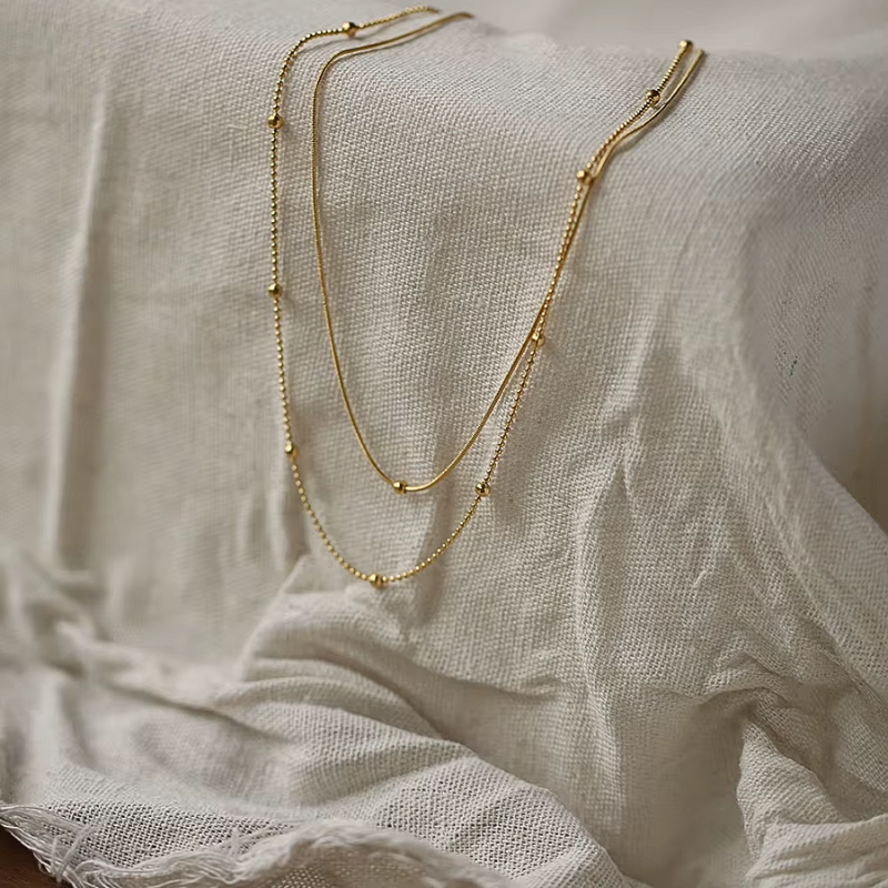 Sunlit Thread Layered Necklace