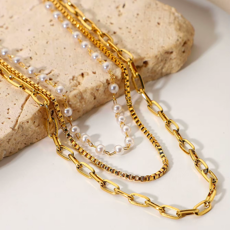 Gleaming Links Layered Necklace