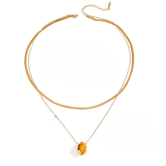 Satin Orb Layered Necklace