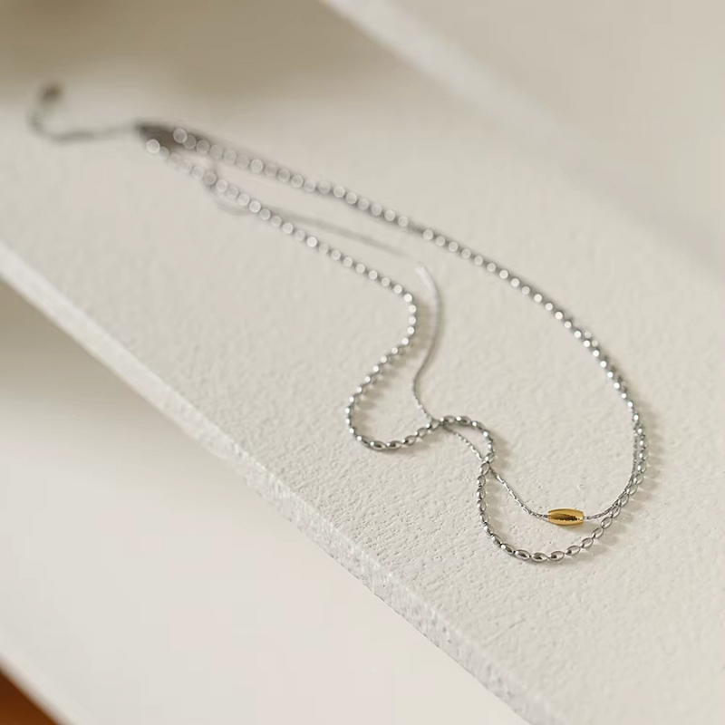 Silver Pulse Layered Necklace